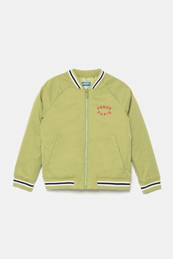 Detská bunda bomber Kenzo Kids zelená farba, K61171