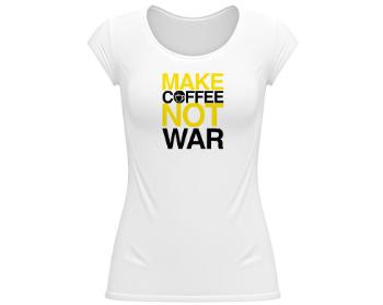 Dámské tričko velký výstřih MAKE COFFEE