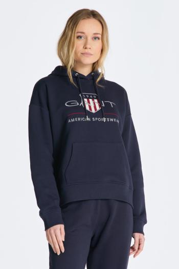 MIKINA GANT REL ARCHIVE SHIELD HOODIE EVENING BLUE