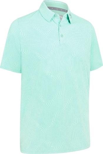 Callaway Warped Gingham Print Mens Neptune Green XL Polo košile
