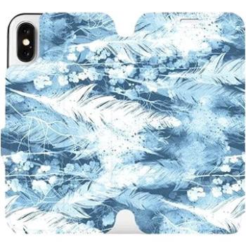 Flipové pouzdro na mobil Apple iPhone X - M058S Světle modrá horizontální pírka (5903226053629)