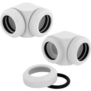 Corsair Hydro X Series XF Hardline 90° 14mm OD Fitting Twin Pack White (CX-9052020-WW)