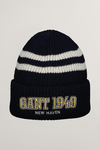 ČEPICE GANT GANT 1949 STRIPED KNITTED BEANIE EVENING BLUE