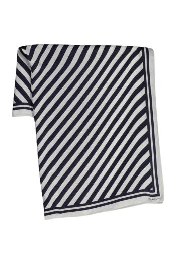 ŠÁTEK GANT CHEVRON PRINT SILK SCARF EVENING BLUE