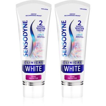 Sensodyne Clinical White Stain Protector bělicí zubní pasta 2x75 ml