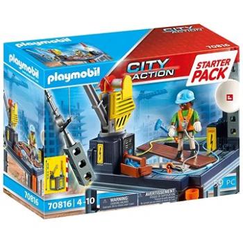 Playmobil 70816 Starter Pack Stavba s lanovým navijákem (4008789708168)