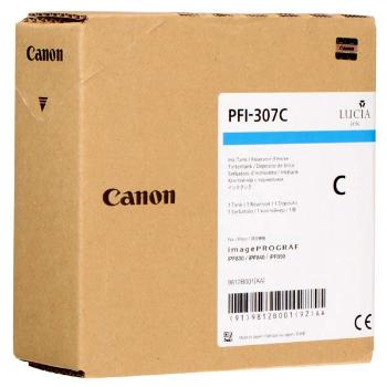 CANON PFI-307 C - originální cartridge, azurová, 330ml