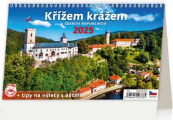 Kalendář stolní 2025 - Křížem krážem Českou republikou