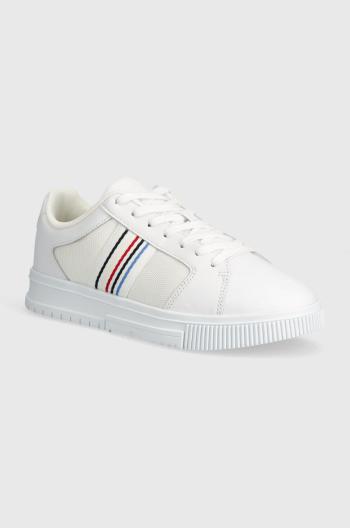 Sneakers boty Tommy Hilfiger SUPERCUP MIX SUMMER bílá barva, FM0FM05052