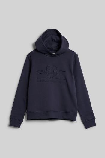 MIKINA GANT TONAL SHIELD HOODIE EVENING BLUE