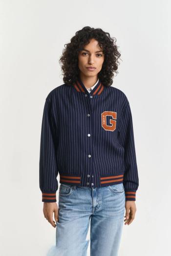 BUNDA GANT PINSTRIPE VARSITY JACKET EVENING BLUE