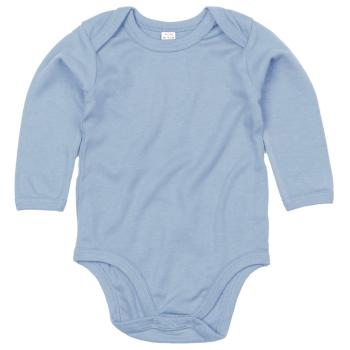 Babybugz Kojenecké body s dlouhým rukávem - Světle modrá | 6-12 měsíců