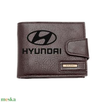 Gravírozott barna pénztárca - HYUNDAI