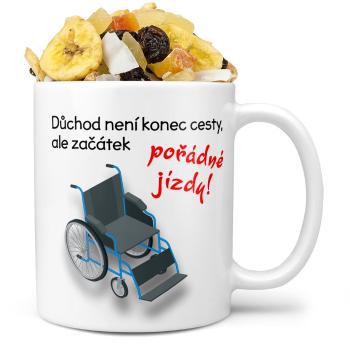 Hrnek Důchod není konec cesty (Náplň hrníčku: Tropická směs)