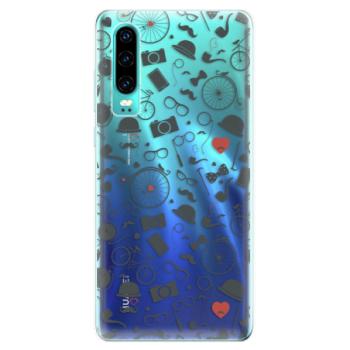 Odolné silikonové pouzdro iSaprio - Vintage Pattern 01 - black - Huawei P30