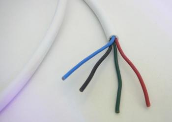 T-LED Kabel RGB čtyřžilový kulatý Průměr: 4x 0,5 mm² 11107