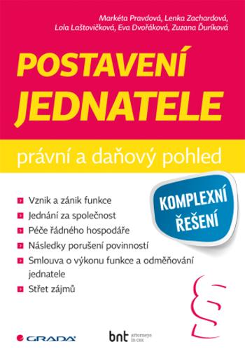 Postavení jednatele - Lenka Zachardová, Markéta Pravdová, Eva Dvořáková, Laštovičková Lola, Zuzana Ďuríková - e-kniha