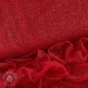 Tyl na TUTU ROYAL SPARKLE red silver