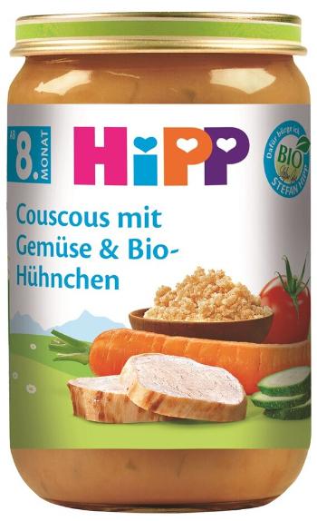 HiPP BIO Kuskus se zeleninou a kuřecí maso 220 g, od 8. měsíce.