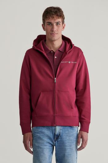 MIKINA GANT PRINTED GRAPHIC FULL ZIP HOODIE RICH WINE