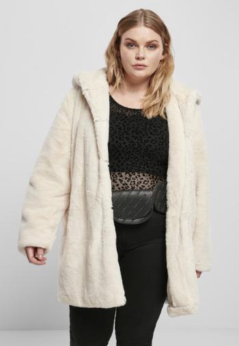 Urban Classics Ladies Hooded Teddy Coat offwhite - XS