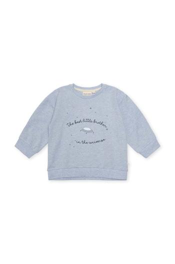 Kojenecká mikina That's mine 005073 Finley Little Brother Sweatshirt hnědá barva, s aplikací