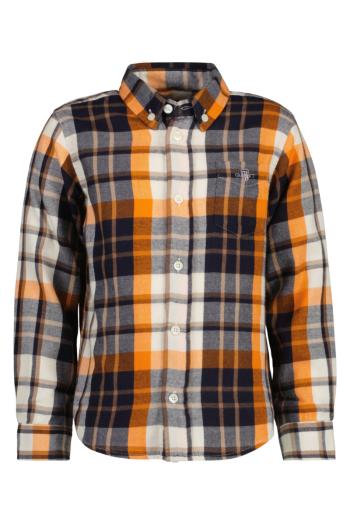 KOŠILE GANT CHECKED SHIELD LS SHIRT COCOA BROWN