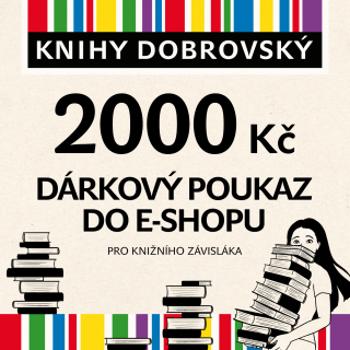 E-shopová dárková poukázka pro knižního závisláka 2000 Kč