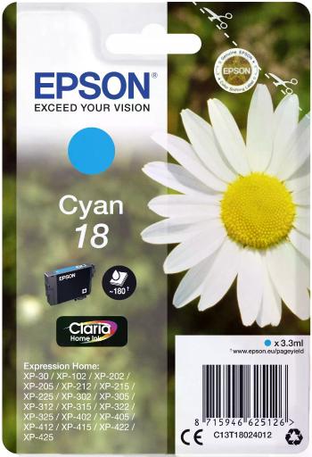 Epson 18 C13T18024012 azurová (cyan) originální cartridge