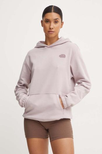 Mikina The North Face Natural Dye Hoodie dámská, fialová barva, s kapucí, hladká, NF0A89CD9OY1