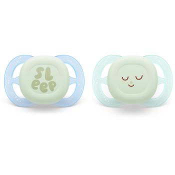 Philips Avent Ultrastart Night 0-2 m dudlík Boy 2 ks