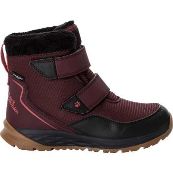 Jack Wolfskin POLAR WOLF TEXAPORE MID VC K Dětská zimní obuv, vínová, velikost