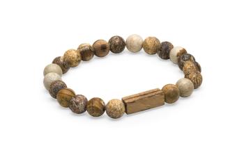 Náramek s dřevěnými korálky BeWooden Corra Bracelet s možností výměny či vrácení do 30 dnů zdarma - S = 16 - 17 cm