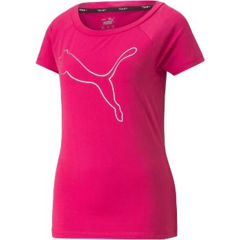 Puma TRAIN FAVORITE JERSEY CAT TEE Dámské triko, růžová, velikost