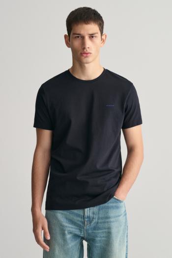 TRIČKO GANT CONTRAST LOGO SS T-SHIRT BLACK