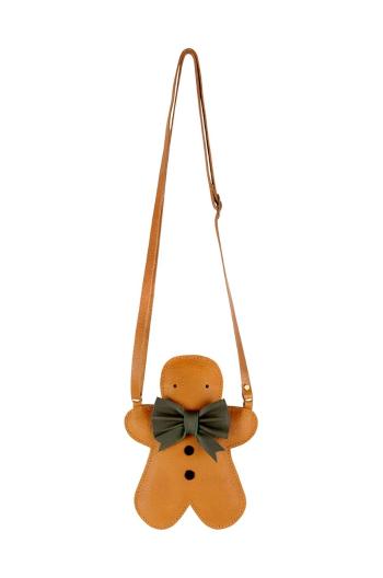 Dětská kožená kabelka Donsje Britta Exclusive Purse Gingerbread oranžová barva, 5002015