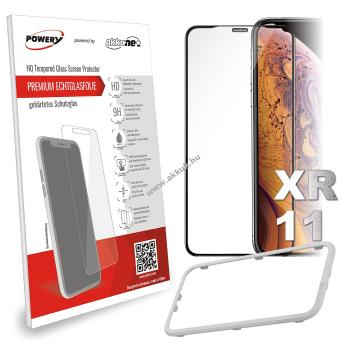 Biztonsági üvegfólia, védőfólia iPhone XR, iPhone 11, porvédelem hangszóróhoz 2.5D