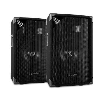 Skytec SL8, pár pasivních reproduktorů, 8" woofer, 200 W max./400 W vrcholový výkon, 2-pásmový bassreflex, piezohorn