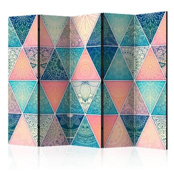 Paraván Oriental Triangles Dekorhome 225x172 cm (5-dílný)