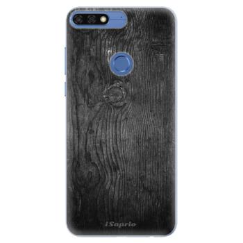 Silikonové pouzdro iSaprio - Black Wood 13 - Huawei Honor 7C