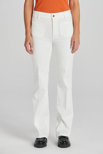 DŽÍNY GANT SLIM FLARE WHITE JEANS EGGSHELL