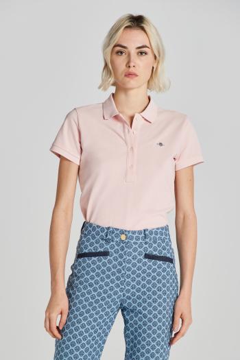 POLOKOŠILE GANT SLIM SHEILD CAP SLEEVE PIQUE POLO FADED PINK
