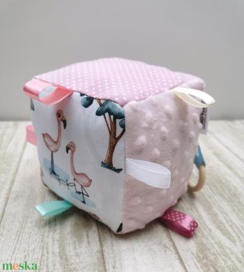 PRÉMIUM Babakocka "állatkert" - világos rózsaszín minky-vel