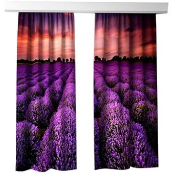 MyBestHome 3D dekorační závěs 110V LAVANDER FIELD 2x160x250 cm set 2 kusy (8596212007590)