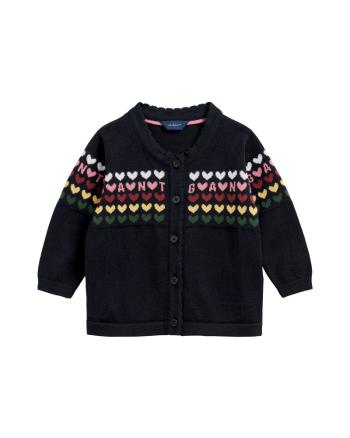 PULÓVER GANT D1. HEART KNITTED CARDIGAN EVENING BLUE