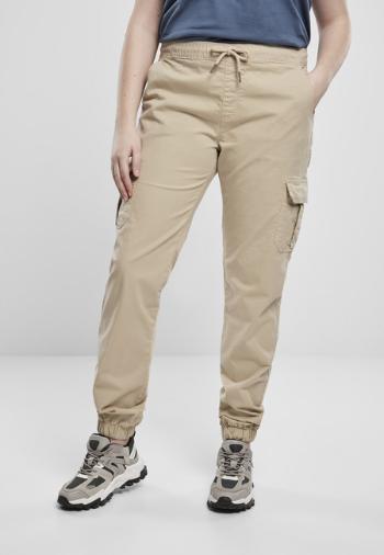 Urban Classics Ladies High Waist Cargo Jogging Pants concrete - XS