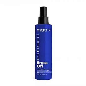 Matrix Bezoplachový sprej pro neutralizaci žlutých a mosazných tónů vlasů Brass Off (Neutralizing All-In-One Toning Leave-In Spray) 200 ml