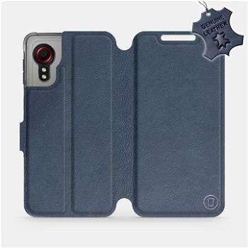 Kožené flip pouzdro Samsung Galaxy Xcover 5 - Modré -  Blue Leather (5903516675050)