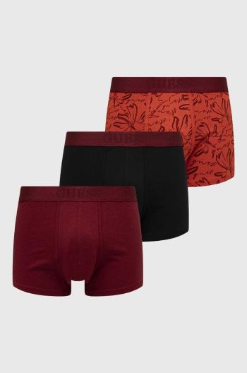 Boxerky Guess JOE 3-pack pánské, vínová barva, U4RG05 K6YW0