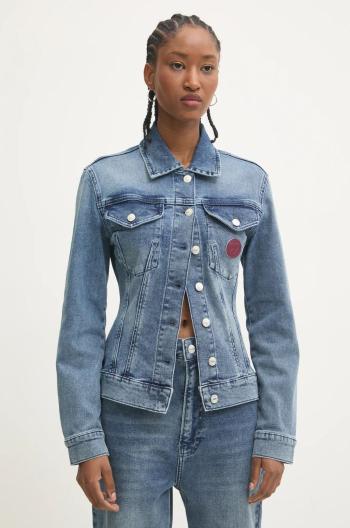 Džínová bunda Moschino Jeans dámská, tmavomodrá barva, přechodná, A0510 8721